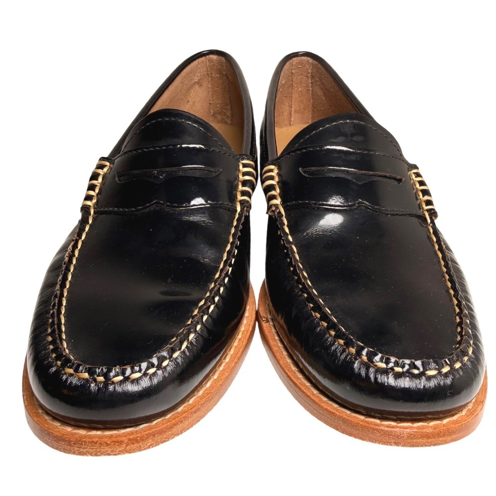 G.H. Bass Weejuns Whitney Penny Loafers Black Patent Leather Size 8M - Picture 3 of 16